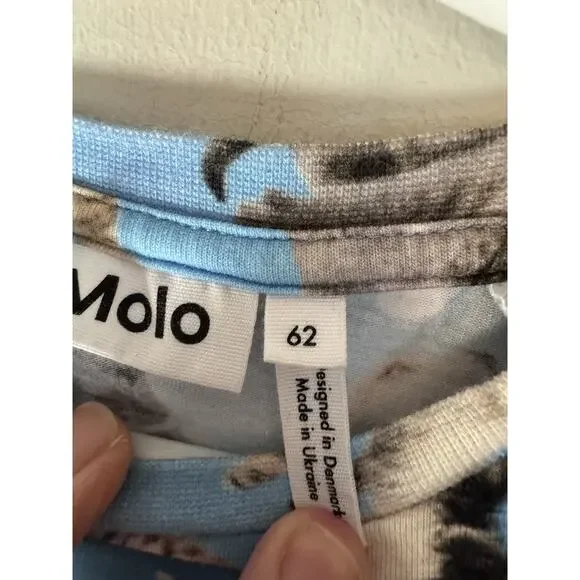 Molo Fairfax Romper Joy Of Music Cat Print Blue Baby Sz 3-6 Months $87 - Picture 4 of 11